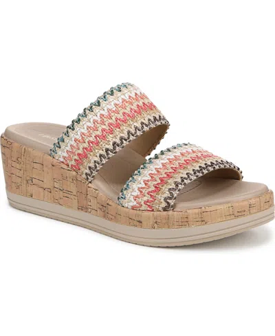 BZEES WOMEN'S RESORT WASHABLE SLIDE WEDGE SANDALS