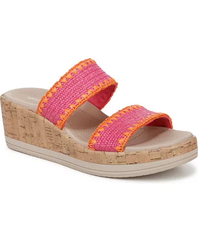 BZEES WOMEN'S RESORT WASHABLE SLIDE WEDGE SANDALS