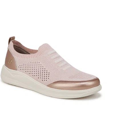 Bzees Women's Timeless X-training Inspired Washable Sneakers In Blush Knit Fabric