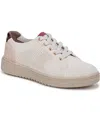 Bzees Women's Vip Washable Court Inspired Lace Up Platform Sneakers In Eggnog Knit Fabric