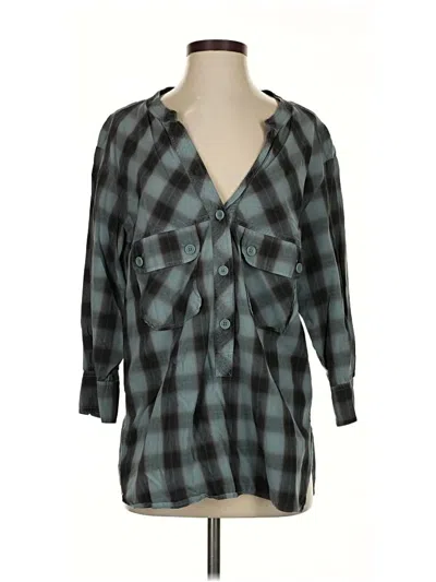 Pre-owned C&c California 3/4 Sleeve Blouse In Blue