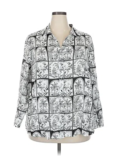 Pre-owned C&c California 3/4 Sleeve Blouse In Silver