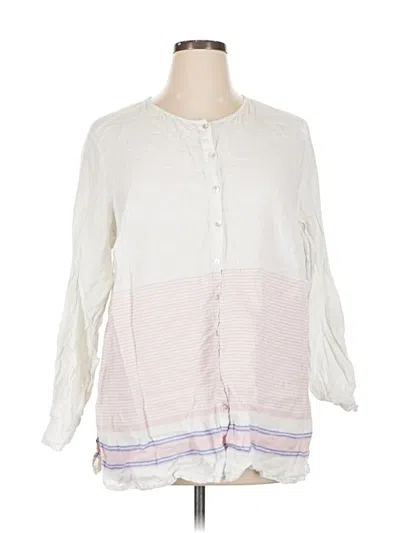 Pre-owned C&c California 3/4 Sleeve Blouse In White