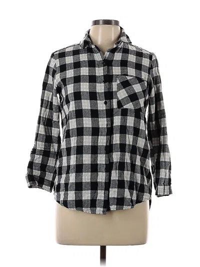 Pre-owned C&c California 3/4 Sleeve Button Down Shirt In Black