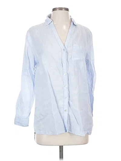 Pre-owned C&c California 3/4 Sleeve Button Down Shirt In Blue