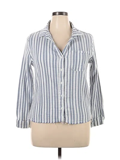 Pre-owned C&c California 3/4 Sleeve Button Down Shirt In Blue