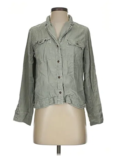 Pre-owned C&c California 3/4 Sleeve Button Down Shirt In Gray