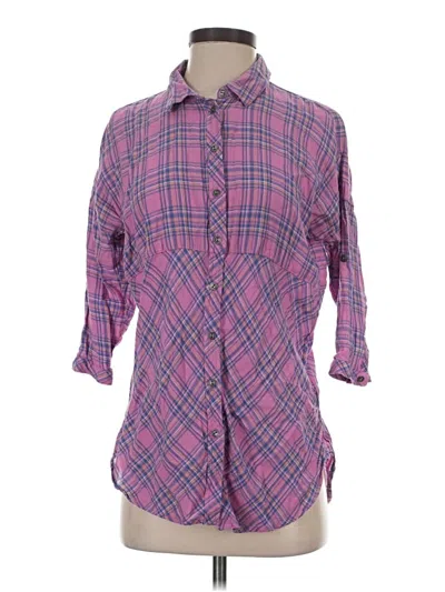 Pre-owned C&c California 3/4 Sleeve Button Down Shirt In Pink