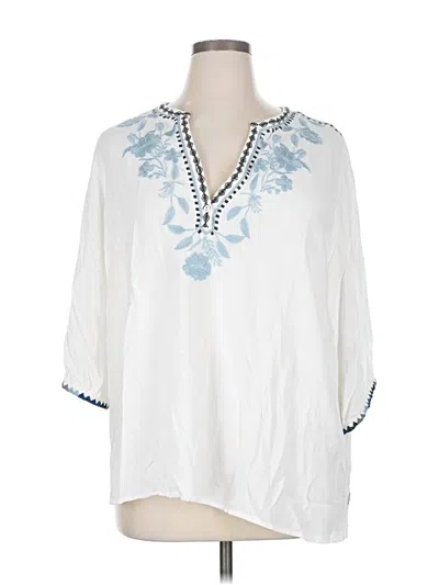 Pre-owned C&c California 3/4 Sleeve T-shirt In White