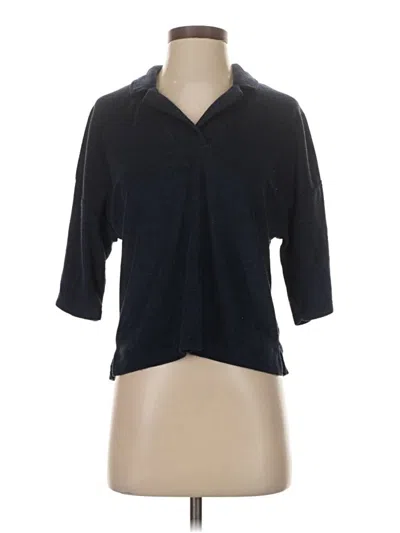 Pre-owned C&c California 3/4 Sleeve Top Black V-neck Tops