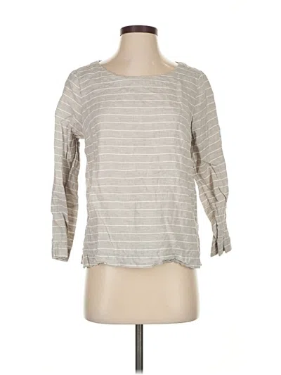 Pre-owned C&c California 3/4 Sleeve Top Gray Boatneck Tops