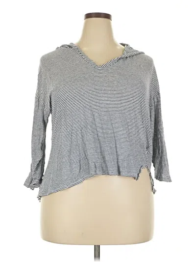 Pre-owned C&c California 3/4 Sleeve Top Gray Cowl Neck Tops