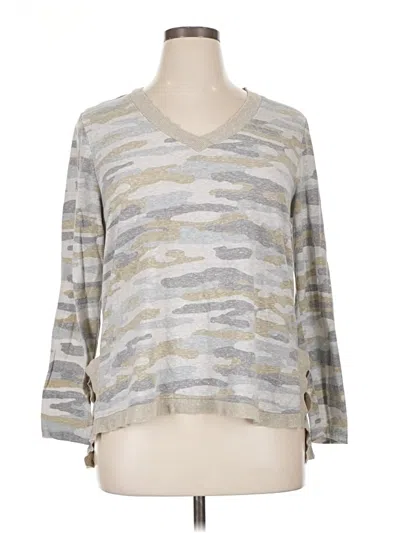 Pre-owned C&c California 3/4 Sleeve T-shirt In Gray