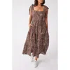 C&c California C & C California Betty Tie Shoulder Tiered Midi Dress
