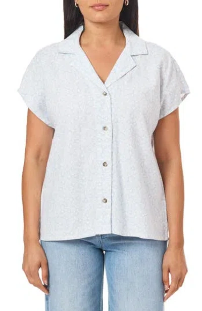 C&c California C & C California Clarita Linen All Over Print Shirt In White
