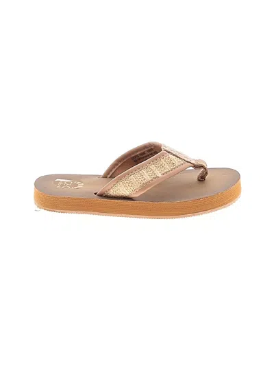 Pre-owned C&c California Kids' Flip Flops In Brown