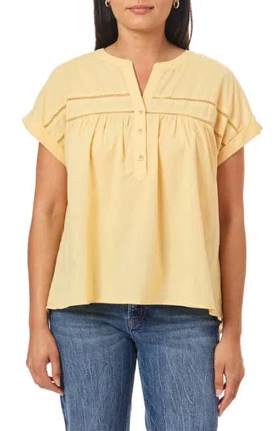 C&c California C & C California Helen Voile Popover Top In Yellow