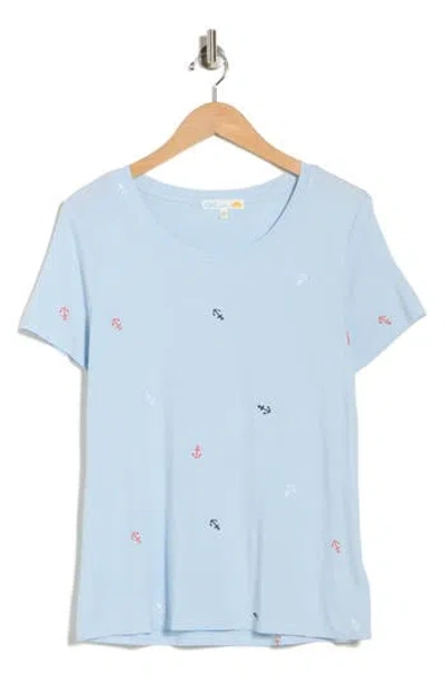 C&c California C & C California Karlie Scoop Neck T-shirt In Blue