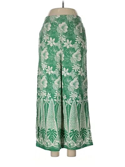 Pre-owned C&c California Linen Pants In Green