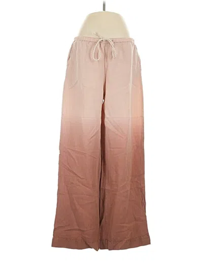 Pre-owned C&c California Linen Pants In Pink