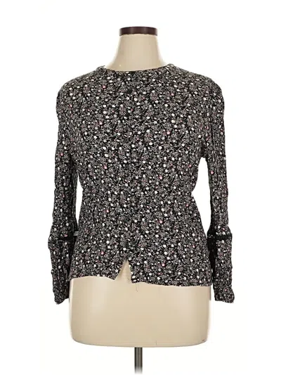 Pre-owned C&c California Long Sleeve Blouse In Black
