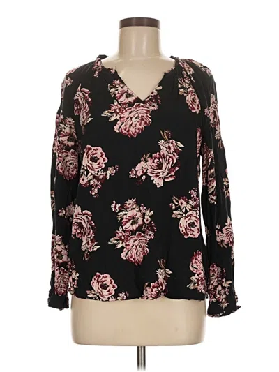Pre-owned C&c California Long Sleeve Blouse In Black