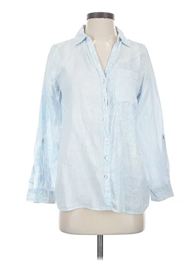 Pre-owned C&c California Long Sleeve Blouse In Blue