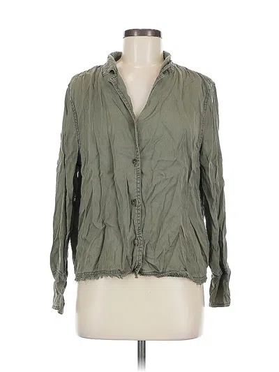 Pre-owned C&c California Long Sleeve Blouse In Green