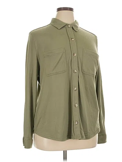 Pre-owned C&c California Long Sleeve Blouse In Green