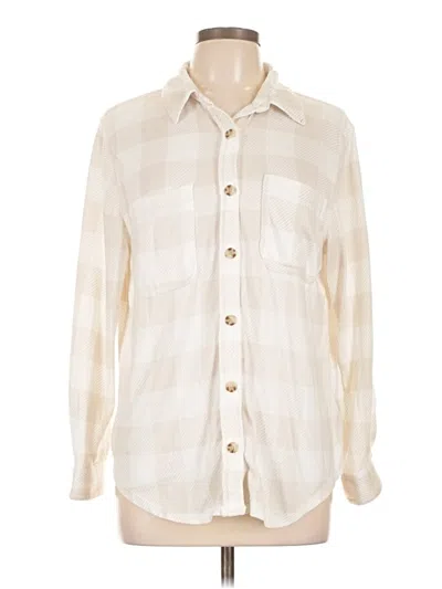 Pre-owned C&c California Long Sleeve Blouse In Ivory