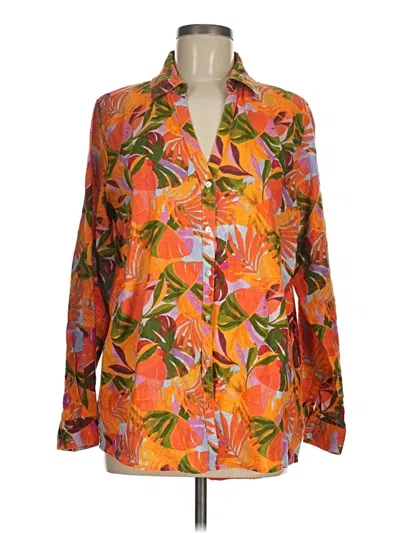 Pre-owned C&c California Long Sleeve Blouse In Orange