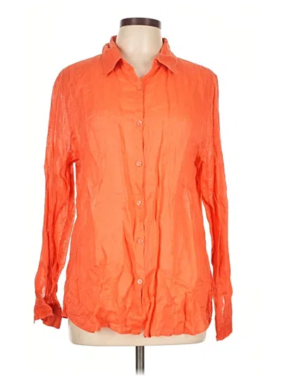 Pre-owned C&c California Long Sleeve Blouse In Orange
