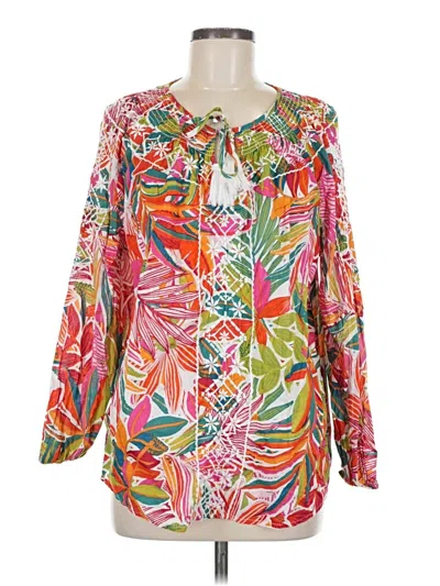 Pre-owned C&c California Long Sleeve Blouse In Pink