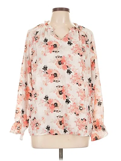 Pre-owned C&c California Long Sleeve Blouse In Pink
