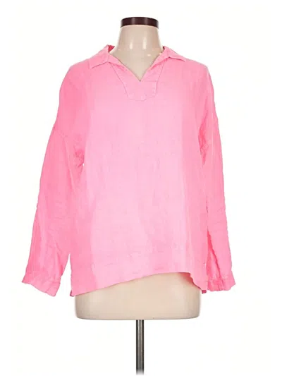 Pre-owned C&c California Long Sleeve Blouse In Pink