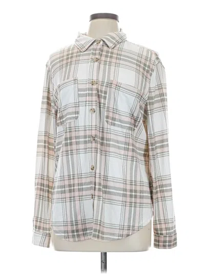 Pre-owned C&c California Long Sleeve Blouse In Silver