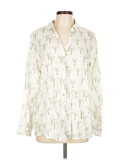 Pre-owned C&c California Long Sleeve Blouse In White