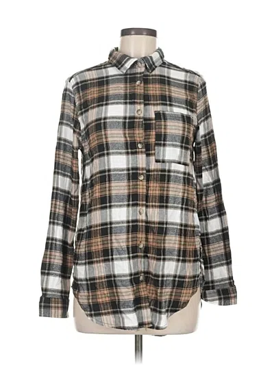 Pre-owned C&c California Long Sleeve Button Down Shirt In Brown