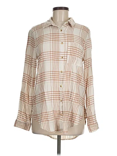 Pre-owned C&c California Long Sleeve Button Down Shirt In Brown
