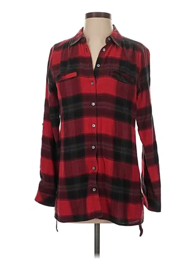 Pre-owned C&c California Long Sleeve Button Down Shirt In Burgundy