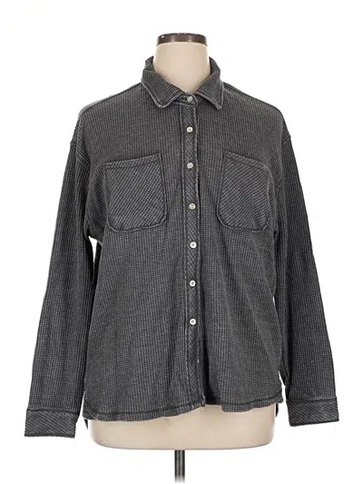 Pre-owned C&c California Long Sleeve Button Down Shirt In Gray
