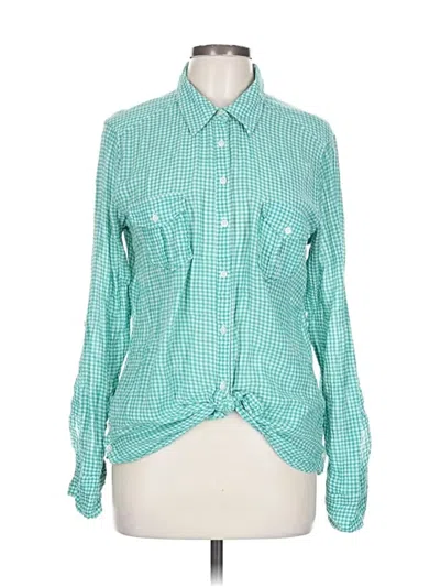 Pre-owned C&c California Long Sleeve Button Down Shirt In Green