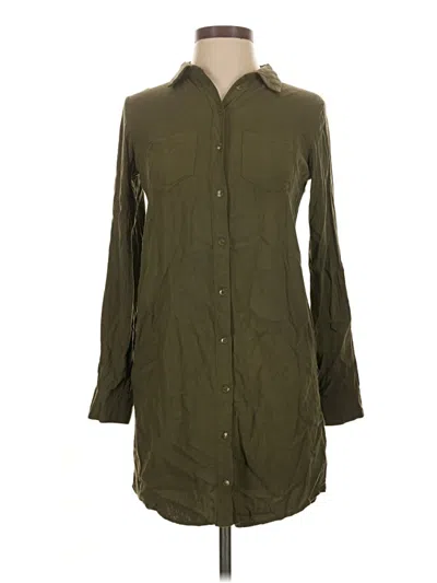 Pre-owned C&c California Long Sleeve Button Down Shirt In Green