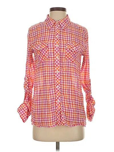 Pre-owned C&c California Long Sleeve Button Down Shirt In Orange