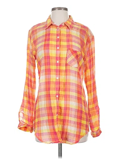 Pre-owned C&c California Long Sleeve Button Down Shirt In Orange