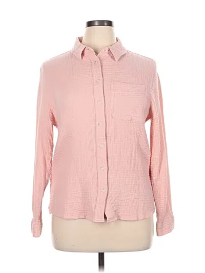 Pre-owned C&c California Long Sleeve Button Down Shirt In Pink