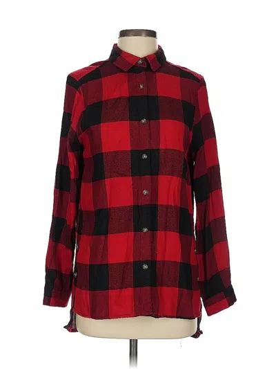 Pre-owned C&c California Long Sleeve Button Down Shirt In Red