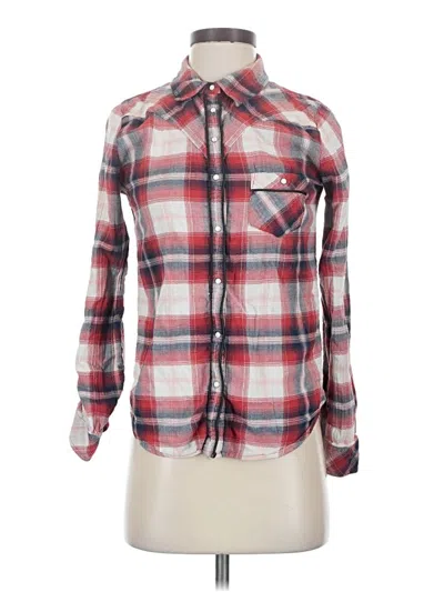 Pre-owned C&c California Long Sleeve Button Down Shirt In Red