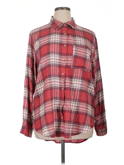 Pre-owned C&c California Long Sleeve Button Down Shirt In Red