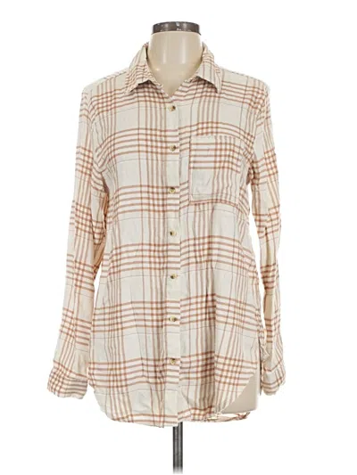 Pre-owned C&c California Long Sleeve Button Down Shirt In Tan